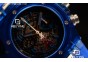 Big Bang Unico Blue Sapphire SS Blue Rubber Strap Skeleton Dial Swiss Valjoux 7750 Auto