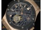 Big Bang 44mm Skeleton Tourbillon RG on Black Rubber Strap