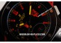 Hublot Big Bang Red Devil Limited Manchester United Swiss Valjoux 7750 Automatic Movement Ster PVD Case with Black Dial-Red Stick Markers and Black Rubber Strap