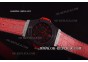 Hublot Big Bang Red Magic Swiss Valjoux 7750 Automatic PVD Case with Black Dial and Red Leather Strap