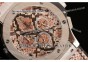 Hublot Big Bang Boa Bang Chrono Miyota OS20 Quartz Steel Case with Brown Dail Diamond/Stick/Arabic Markers and Brown Boa Leather Strap