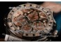 Hublot Big Bang Boa Bang Chrono Miyota OS20 Quartz Steel Case with Brown Boa Dial Diamond Bezel and Brown Boa Leather Strap