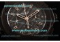 Hublot Big Bang Carbon 1:1 Original Chrono 301.QX.1740.GR Black Dial Stick Markers Black Leather Strap Carbon Fibre Watch