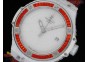 Big Bang 41mm White Caviar SS/Red Bezel  on Red Gummy Strap A2824