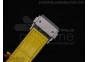 Big Bang 41mm White Caviar SS/Yellow Bezel  on Yellow Gummy Strap A2824