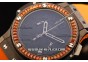 Hublot Big Bang Chronograph Swiss Quartz Movement PVD Case with Orange Diamond Bezel and Orange Rubber Strap-Lady Model