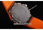 Hublot Big Bang Chronograph Swiss Quartz Movement PVD Case with Orange Diamond Bezel and Orange Rubber Strap-Lady Model