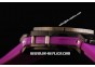 Hublot Big Bang Chronograph Swiss Quartz Movement PVD Case with Purple Diamond Bezel and Purple Rubber Strap-Lady Model