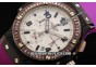 Hublot Big Bang Chronograph Swiss Quartz Movement PVD Case with Purple Diamond Bezel and Purple Rubber Strap-Lady Model