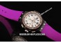 Hublot Big Bang Chronograph Swiss Quartz Movement PVD Case with Purple Diamond Bezel and Purple Rubber Strap-Lady Model