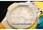 Hublot Big Bang Chronograph Swiss Quartz Movement Steel Case with White Dial and Yellow Rubber Strap-Lady Model