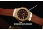 Hublot Big Bang Miyota Automatic Steel Case with Brown Dial and Brown Rubber Strap-Lady Model