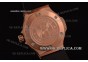 Hublot Big Bang Swiss Quartz Rose Gold Case with Diamond Bezel and Black Rubber Strap -Stick/Numeral Markers