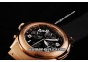 Hublot MDM Chronograph Miyota Quartz Movement Rose Gold Case with Black Dial-White Numeral Markers and Black Rubber Strap-Lady Size