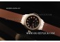 Hublot MDM Swiss Quartz Movement Diamond Bezel with Brown Dial and Brown Rubber Strap