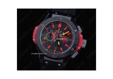 HB3411 - Big Bang Euro 2008 Red Devil PVD Bezel Black Dial - Asia 7750 28800BPH