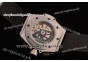 Hublot King Power F1 Limited Edition Swiss Valjoux 7750 Automatic Movement Steel Case with Black Bezel and Black Leather/Rubber Strap (YR)