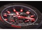 Hublot King Power F1 Swiss Valjoux 7750 Automatic PVD Case with Skeleton Dial and Black Rubber Strap - Red Stick Markers