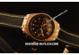 Hublot King Power F1 Swiss Valjoux 7750 Automatic Rose Gold Case with Black Dial and Black Rubber Strap