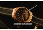 Hublot King Power F1 Swiss Valjoux 7750 Automatic Rose Gold Case with Black Dial and Black Rubber Strap