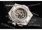 Hublot King Power F1 Swiss Valjoux 7750 Automatic Steel Case with PVD Bezel and Skeleton Dial - Black Rubber Strap