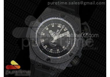 King Power OceanGraphic 4000 CF V6F 1:1 Best Edition White Markers on Black Rubber Strap A7750 (Free Nylon Strap)