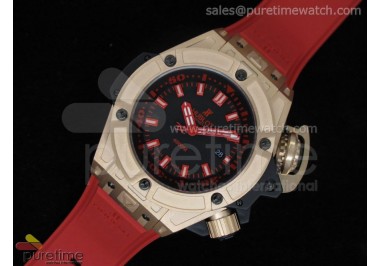 King Power 48mm Oceanographic 4000 Rose Gold Red