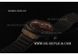 Hublot King Power Black Magic Swiss Valjoux 7750 Automatic Movement PVD Case with Brown Dial and Black Rubber Strap-Red Stick Markers