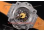 Hublot Masterpiece MP 08 Antikythera Sunmoon 908.NX.1015.GR Skeleton Dial Orange Leather Steel Watch