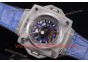 Hublot Masterpiece MP 08 Antikythera Sunmoon 908.NX.1016.GR Skeleton Dial Blue Leather Steel Watch