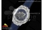Big Bang Sang Bleu II Chrono SS Diamonds HRF Best Edition Blue Dial on Blue Gummy Strap A7750