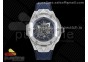 Big Bang Sang Bleu II Chrono SS Diamonds HRF Best Edition Blue Dial on Blue Gummy Strap A7750