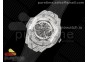 Big Bang Sang Bleu II Chrono SS Diamonds HRF Best Edition White Dial on Black Gummy Strap A7750