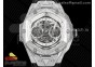 Big Bang Sang Bleu II Chrono SS Diamonds HRF Best Edition White Dial on Black Gummy Strap A7750