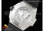 Big Bang Sang Bleu II Chrono SS Diamonds HRF Best Edition White Dial on Black Gummy Strap A7750