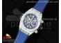 Hublot Big Bang Unico Titanium ZF 1:1 Best Edition Blue Skeleton Dial on Blue Rubber Strap A1280