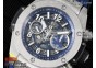 Hublot Big Bang Unico Titanium ZF 1:1 Best Edition Blue Skeleton Dial on Blue Rubber Strap A1280