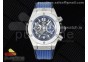 Hublot Big Bang Unico Titanium ZF 1:1 Best Edition Blue Skeleton Dial on Blue Rubber Strap A1280