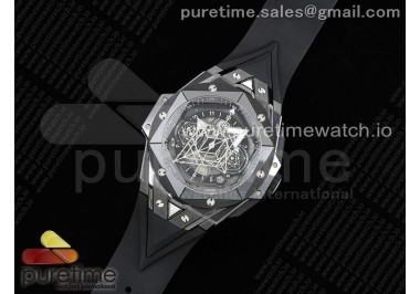 Big Bang Sang Bleu II Black Ceramic ZF Best Edition on Black Rubber Strap A1240