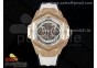 Big Bang Sang Bleu II Chrono RG BBF Best Edition White Dial on White Gummy Strap A7750