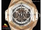 Big Bang Sang Bleu II Chrono RG BBF Best Edition White Dial on White Gummy Strap A7750